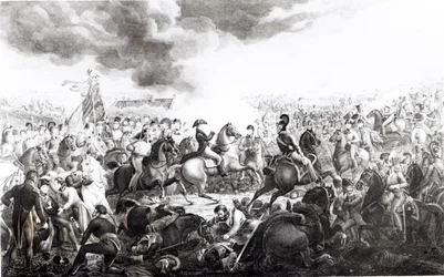 Wellington in der Schlacht von Waterloo, 18. Juni 1815